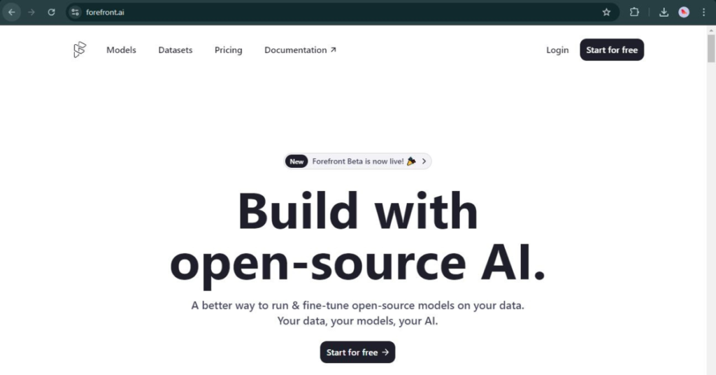 Step 1_ Visit Forefront AI Website to use chatgpt 4 for free in 2025