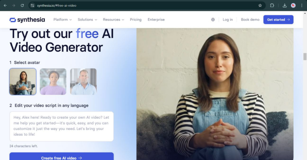 Synthesia-AI-Tool. Top Video Editing AI Tool 2025