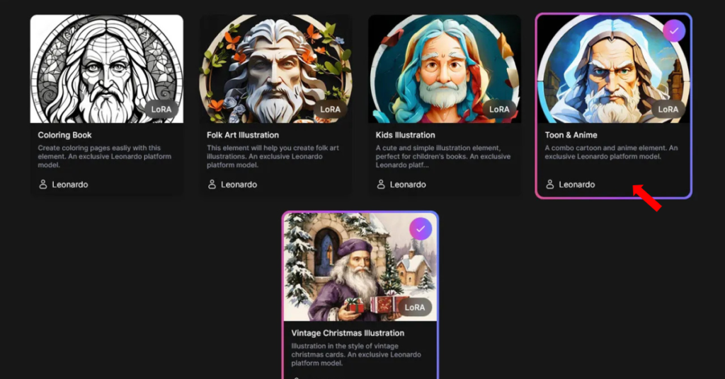 Add Elements from Leonardo AI