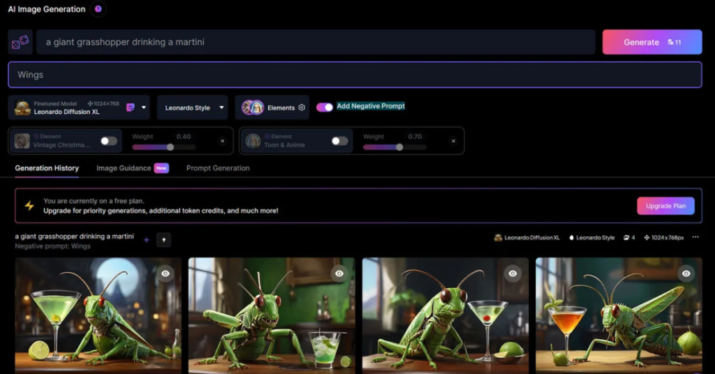 Negative Prompt from Leonardo AI